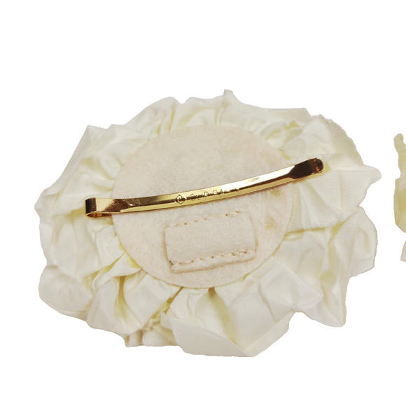 Ivory White Shoe Bows Flower Shoe Clips Prom Wedding Accessories 2 pc J.Crew - Picture 7 of 7